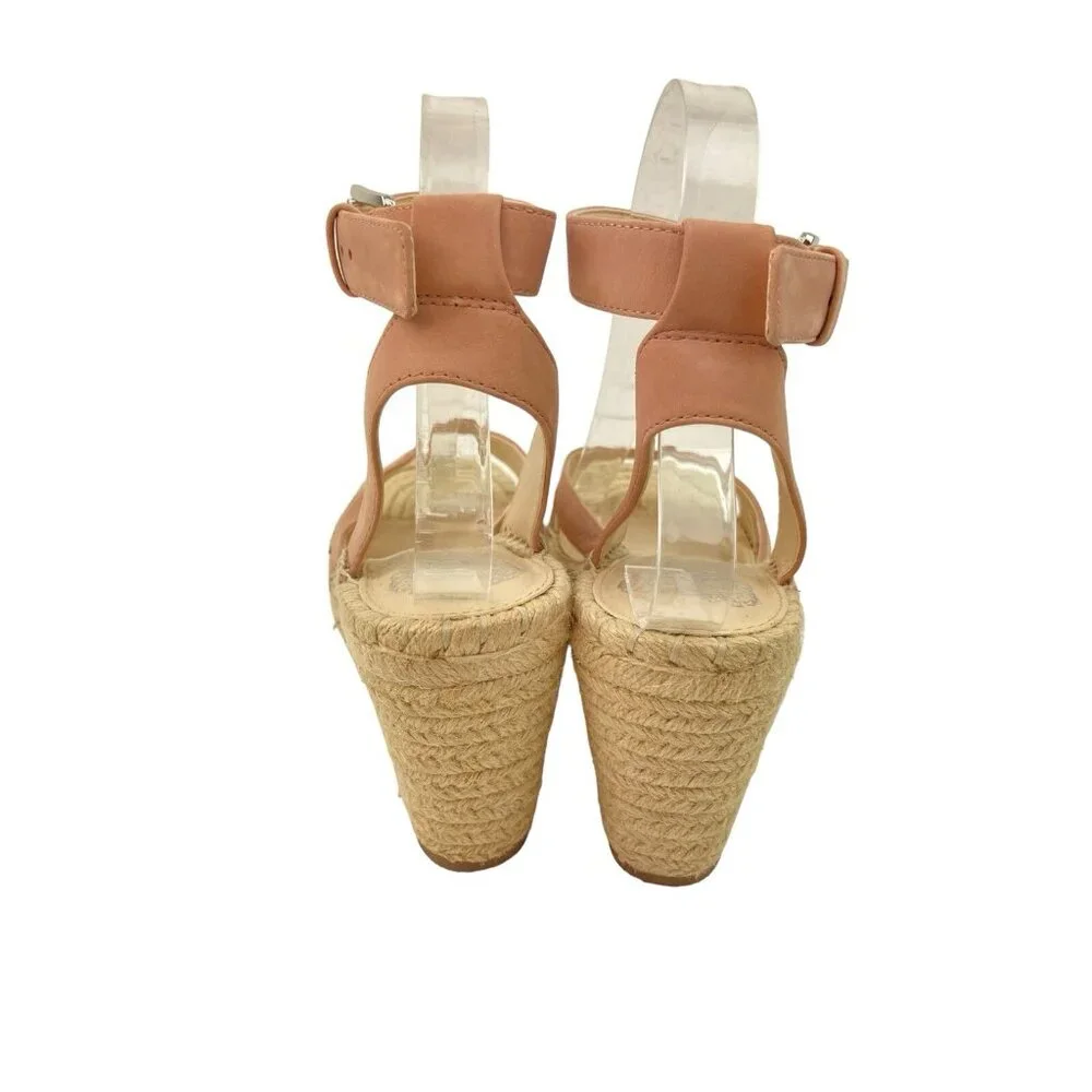 *Vince Camuto Meehan Espadrille Wedge Heel Sandals Womens 9 Blush Pink Festival